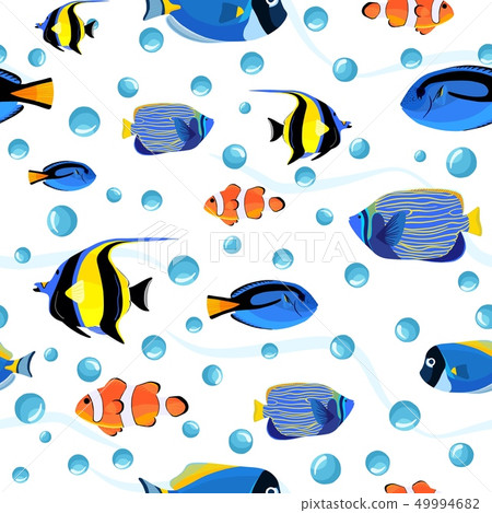 Cute children underwater background. Undersea fish Cute children underwater background. Undersea fish 49994682