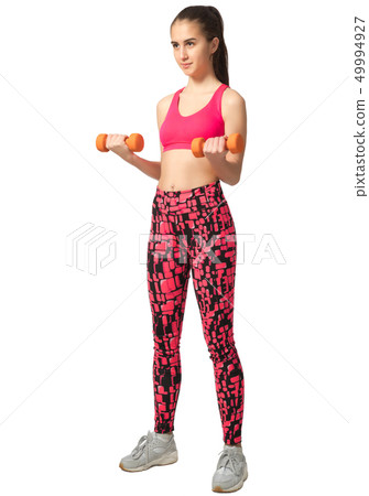 Young sporty girl isolated 49994927