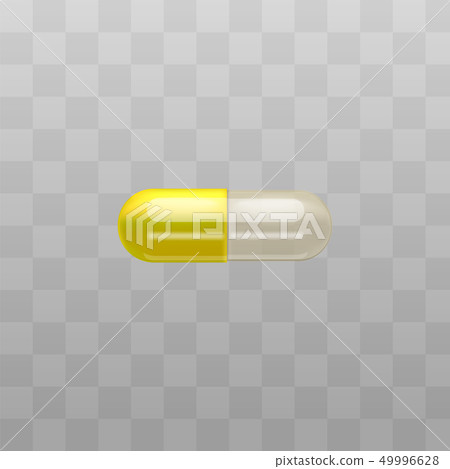 Medical drug or pills duo capsules vector icon isolated on background. Medical drug or pills duo capsules vector icon isolated on background. 49996628