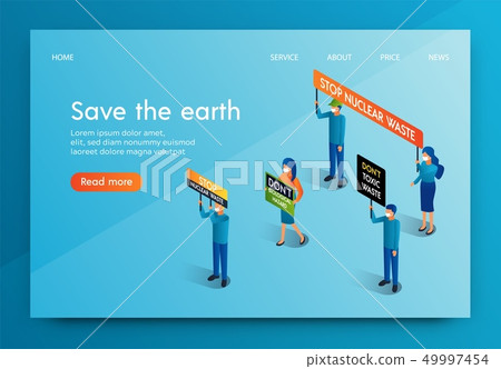 Isometric Banner People Meeting for Save The Earth Isometric Banner People Meeting for Save The Earth 49997454