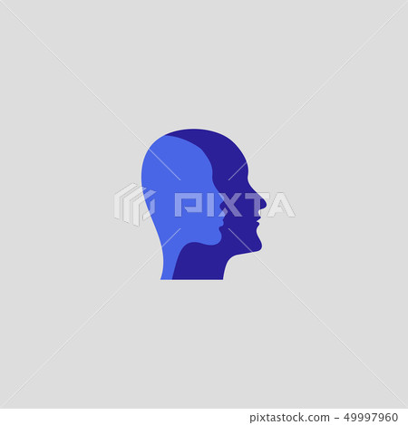 Two profiles, man and woman - Stock Illustration [49997960] - PIXTA
