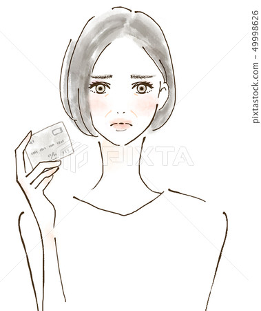 Senior lady card trouble fraud skimming 49998626
