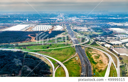 Highways and road interchanges near Dallas in Texas, United States Highways and road interchanges near Dallas in Texas, United States 49999315