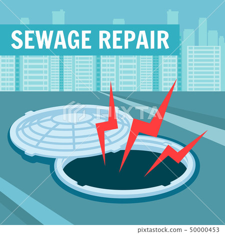 Open Manhole with Cover City Street Illustration 50000453