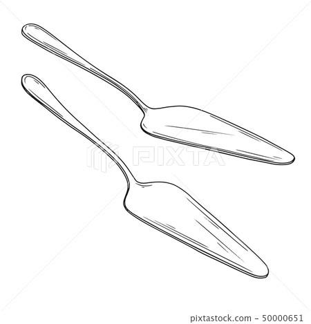 Sketch spatula for cakes, knife blade for cake. Sketch spatula for cakes, knife blade for cake. 50000651