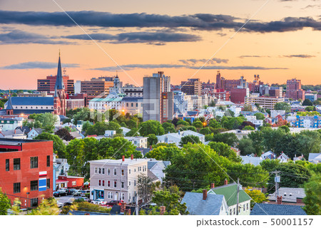 Portland, Maine, USA downtown skyline 50001157