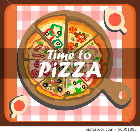 Time for Pizza Vector Social Media Banner Template 50001898