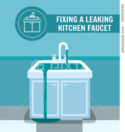 Water Overflow Washstand Kitchen Faucet Vector 50002048