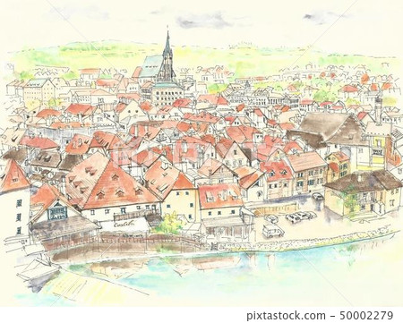 World Heritage Cityscape-Czech Republic-Cesky Krumlov 50002279
