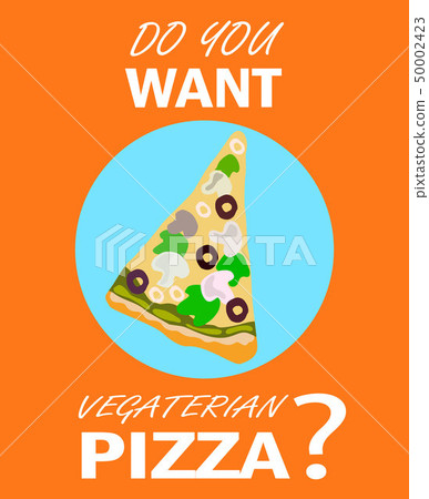 Vegetarian Pizzeria Cartoon Promotional Poster Vegetarian Pizzeria Cartoon Promotional Poster 50002423