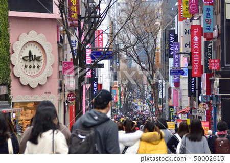 Myeongdong scenery in Seoul, Korea 50002613