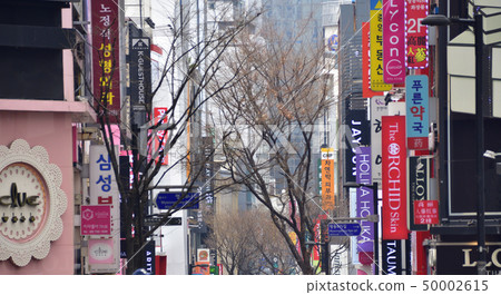 Myeongdong scenery in Seoul, Korea Myeongdong scenery in Seoul, Korea 50002615