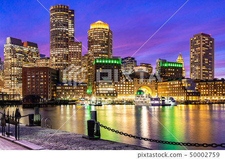 Boston Downtont night 50002759