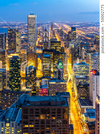 Aerial view of Chicago Skylines South Aerial view of Chicago Skylines South 50002775