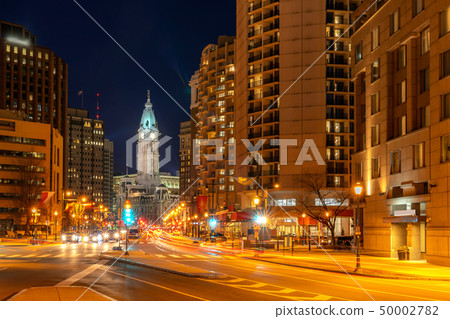 Philladelphia City Hall Night 50002782