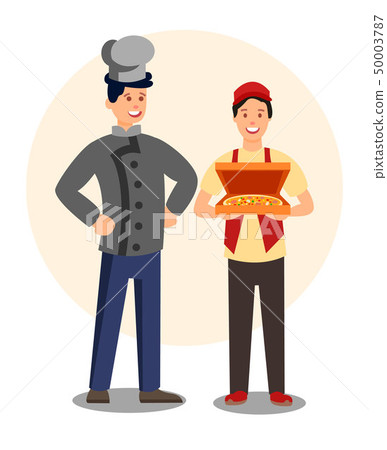 Restaurant Workers in Uniforms Flat Characters Restaurant Workers in Uniforms Flat Characters 50003787