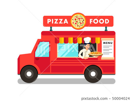 Food Truck At Street Food Festival Illustration Food Truck At Street Food Festival Illustration 50004024
