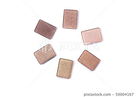 neutral toned eyeshadow make up palette isolated. 50004167