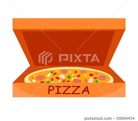 Traditional Italian Pizza Vector Flat Illustration 50004454