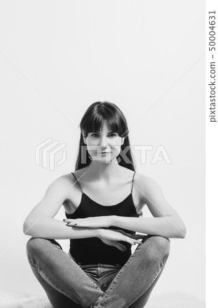 confident focused young lady relaxation 50004631