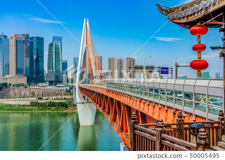 View of Qiansimen bridge from Hongya Cave View of Qiansimen bridge from Hongya Cave 50005495