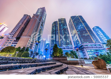 High rise city buildings at Jiefangbei downtown High rise city buildings at Jiefangbei downtown 50005537