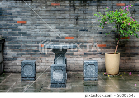 Chinese courtyard scene Chinese courtyard scene 50005543
