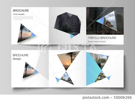 The minimal vector layout of square format covers design templates for trifold brochure, flyer 50006266