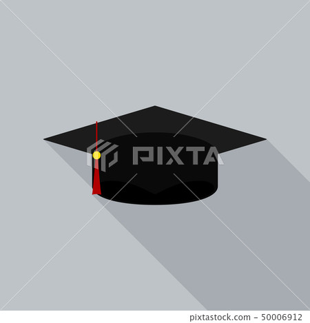 Graduation cap flat icon 50006912