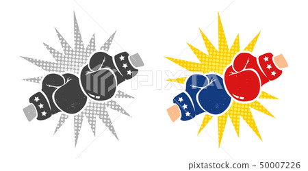 Vector retro logo for boxing 50007226