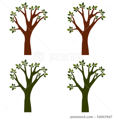 Trees isolated on white background Trees isolated on white background 50007687
