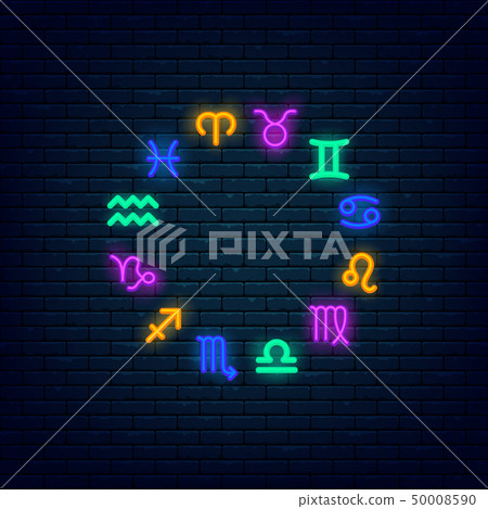 Zodiac symbols icon set 50008590