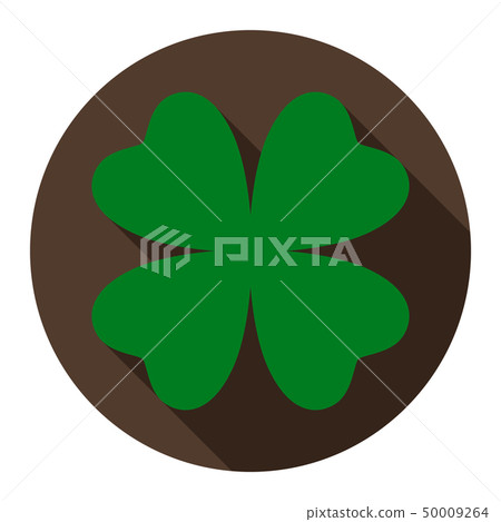 Clover flat icon Clover flat icon 50009264