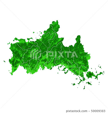 山口縣地圖和市政邊界 50009383