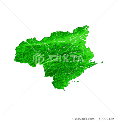 Tokushima Prefecture Map and Municipal Boundaries Tokushima Prefecture Map and Municipal Boundaries 50009386