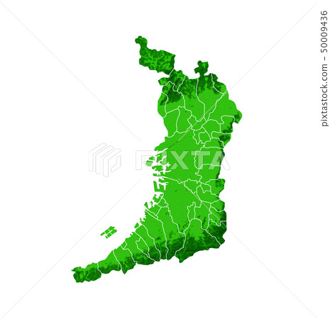 Osaka Prefecture Map and Municipal Boundaries 50009436