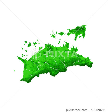 香川縣地圖和市政邊界 香川縣地圖和市政邊界 50009693