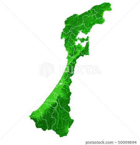 石川縣地圖和市政邊界 石川縣地圖和市政邊界 50009694