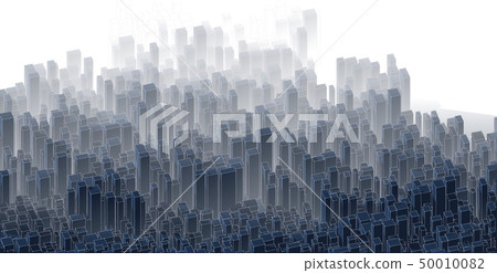 Panorama cityscape Sketch. Architecture sketch - Panorama cityscape Sketch. Architecture sketch - 50010082