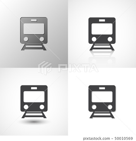 Set of train icons 50010569