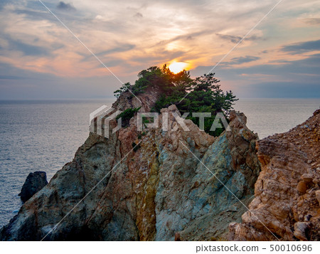[Izu Peninsula Geopark] Evening view of Nishiizu Koganezaki [Summer] 50010696