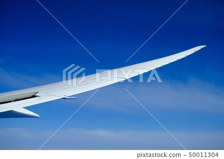 A landscape seen from an airplane window 50011304