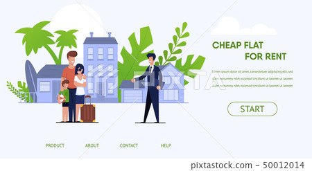 Vector Illustration Cheap Flat for Rent Lettering. Vector Illustration Cheap Flat for Rent Lettering. 50012014