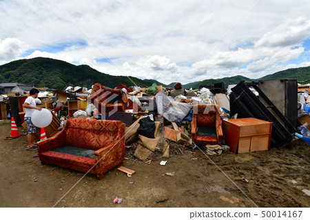 Disaster waste flooded by the western Japan heavy rain disaster Disaster waste flooded by the western Japan heavy rain disaster 50014167