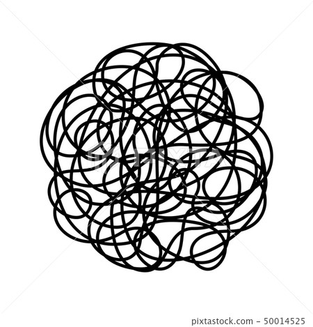 Chaotic line isolated on white background 50014525