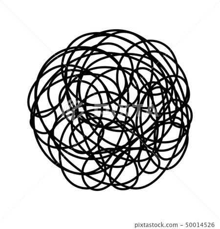 Chaotic line isolated on white background Chaotic line isolated on white background 50014526