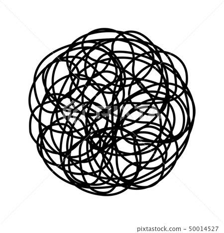 Chaotic line isolated on white background 50014527