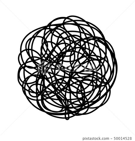 Chaotic line isolated on white background Chaotic line isolated on white background 50014528