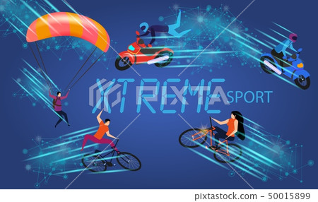 Men and Women Doing Xtreme Sport Extreme Activity 50015899