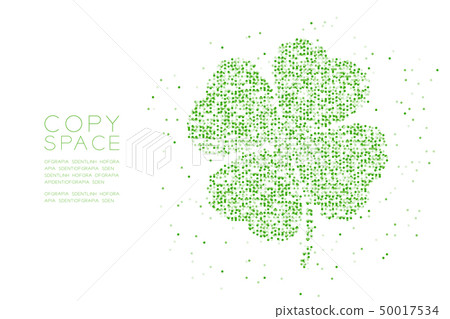 Clover 4 leaf shape Particle Geometric Circle dot 50017534